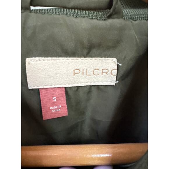 Anthropologie Pilcro Cropped Bomber Jacket
olive green pockets zip snap Small - Picture 3 of 5